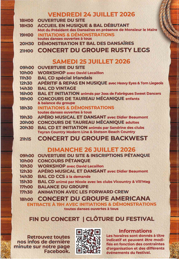 affiche festival country 2026